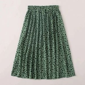 Dalmatian print flared midi skirt